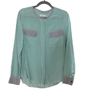Equipment 100% Silk Patterned Blouse